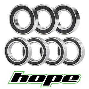 Hope PRO 2 EVO Wheelset Bearings •MTB Front/Rear Hub/FreeHub (7 bearing set)